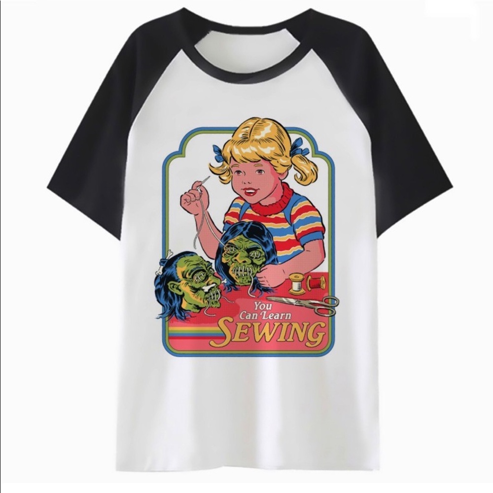 Halloween Ringer T-shirt Men’s Short Sleeve Top S Rockabilly Psychobilly